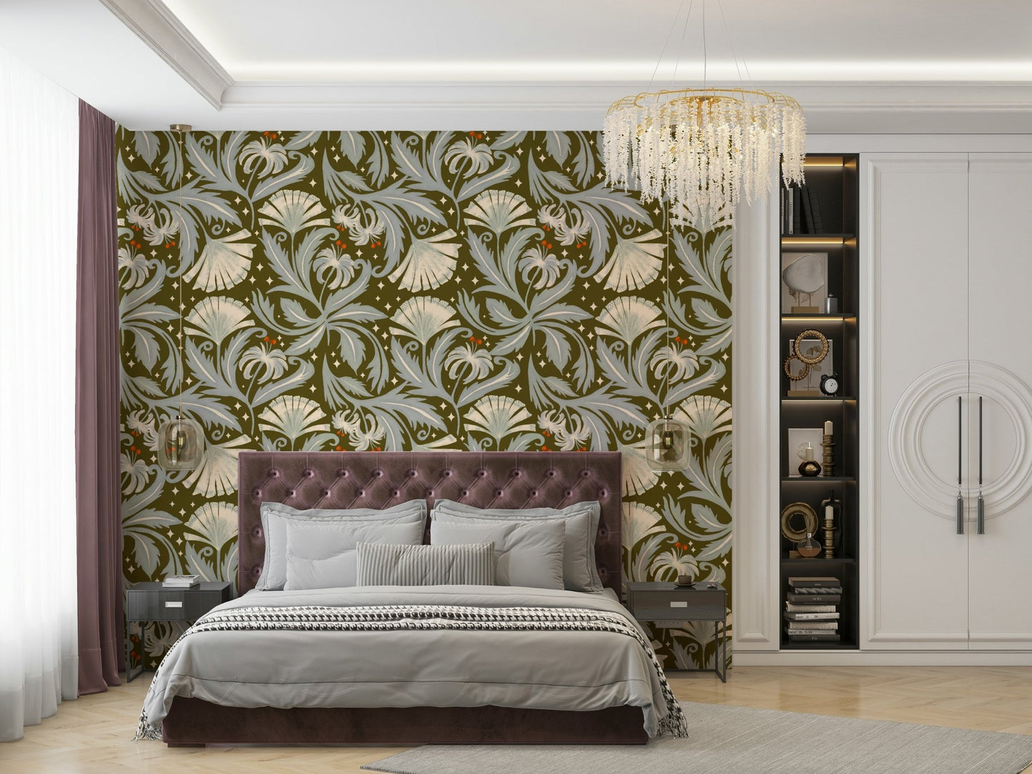 Vintage floral pattern wallpaper art

