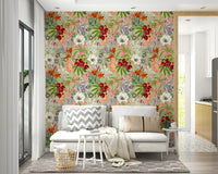 Intricate vintage botanical design for sophisticated spaces.

