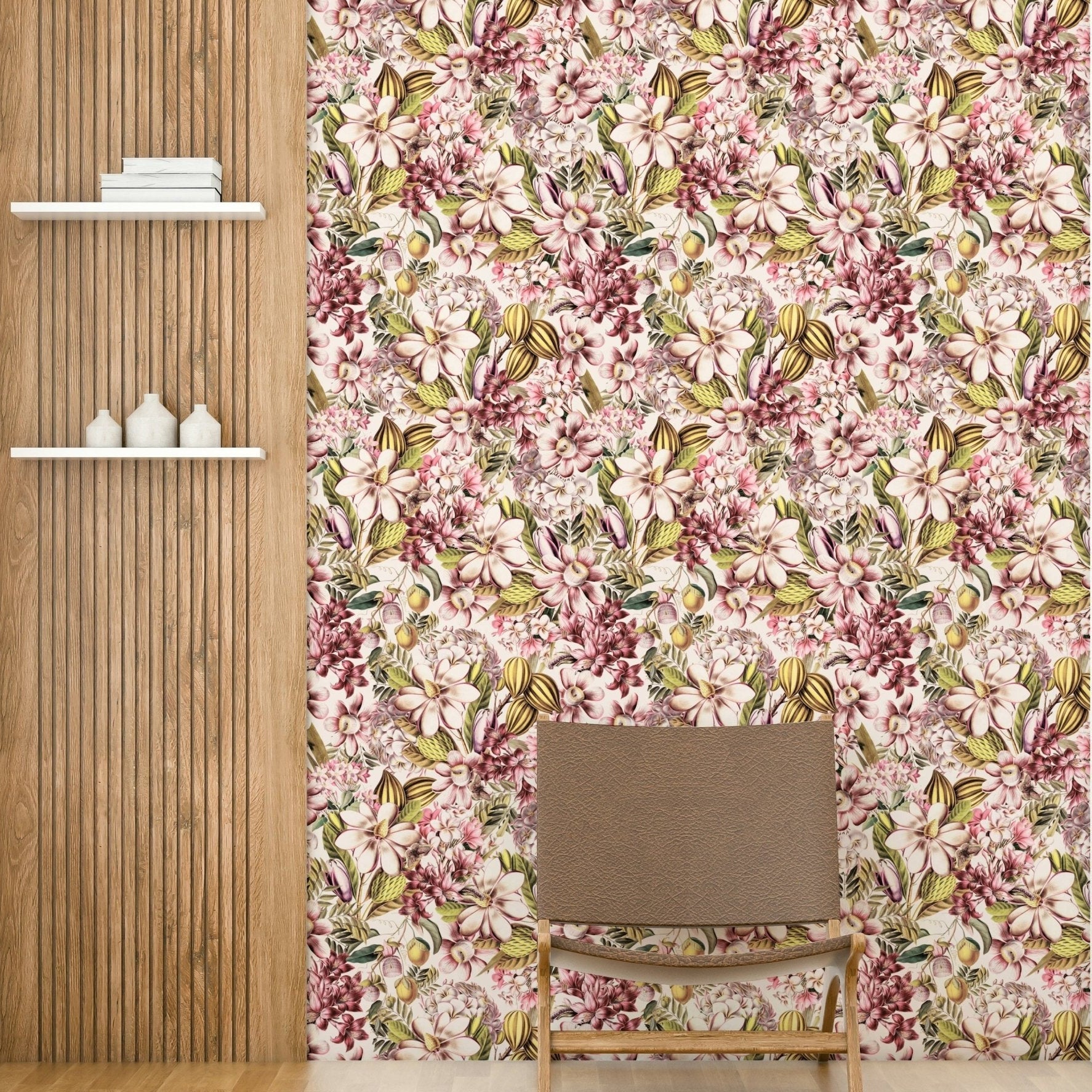 Timeless botanical wallpaper with natural floral patterns., GD1360