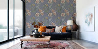 Calm garden layout in Vintage Botanical Serenity wall Wallpaper