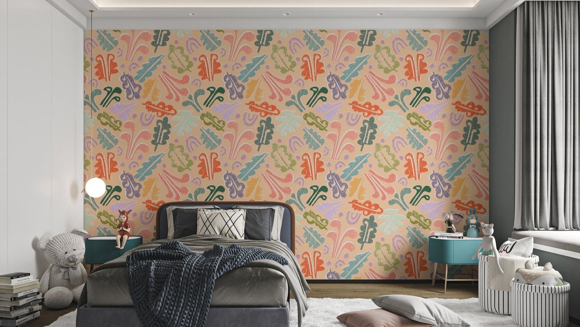 Elegant Botanical Symphony Wall Design
