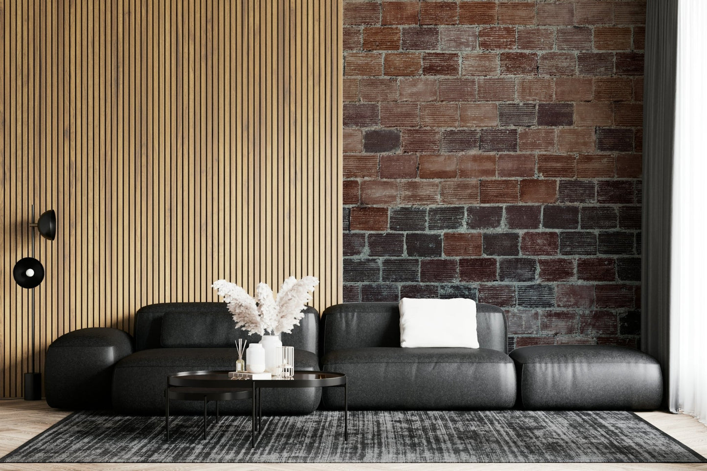 Seamless pattern of the Vintage Brick Texture mural showcasing realistic depth.