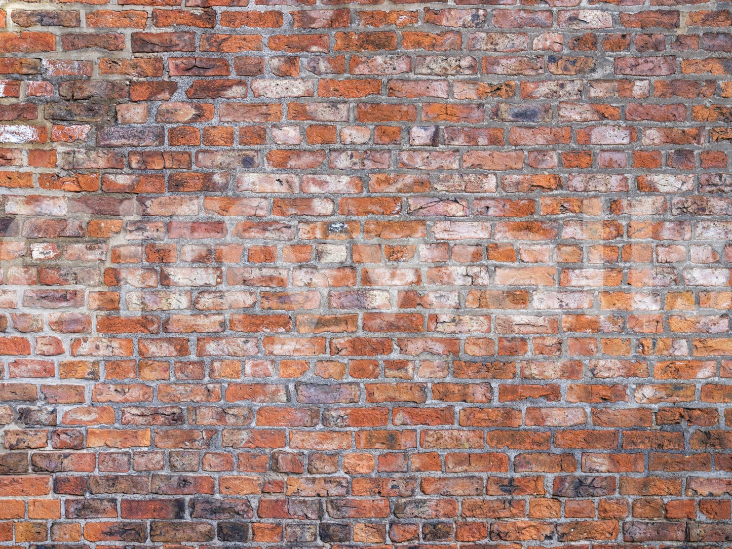 Weathered brick wall effect mural with vintage vibes.