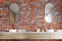 Realistic vintage brick pattern on wall mural.