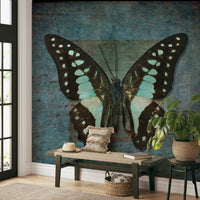 Whispering Butterfly Aura wall mural with translucent wings and soft light.