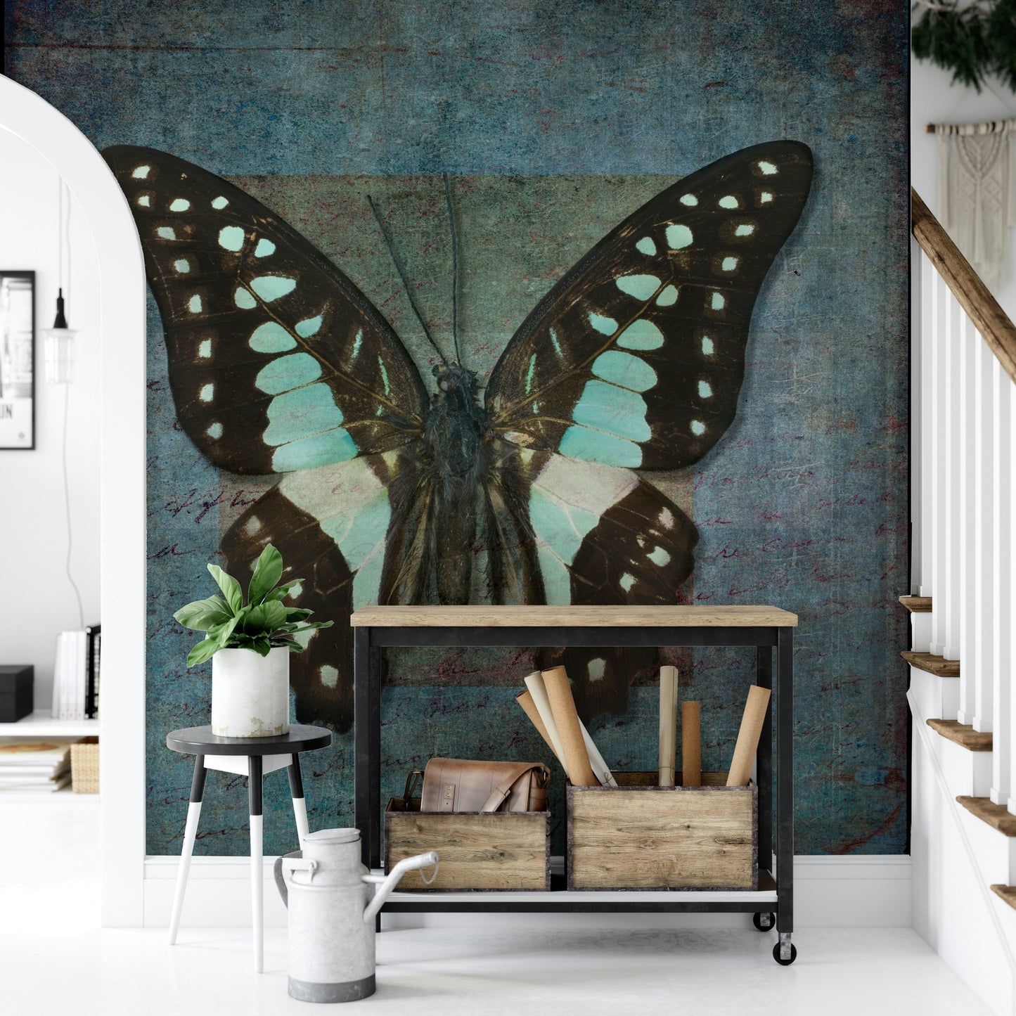 Whispering Butterfly Aura wall mural for a serene and airy feature wall.