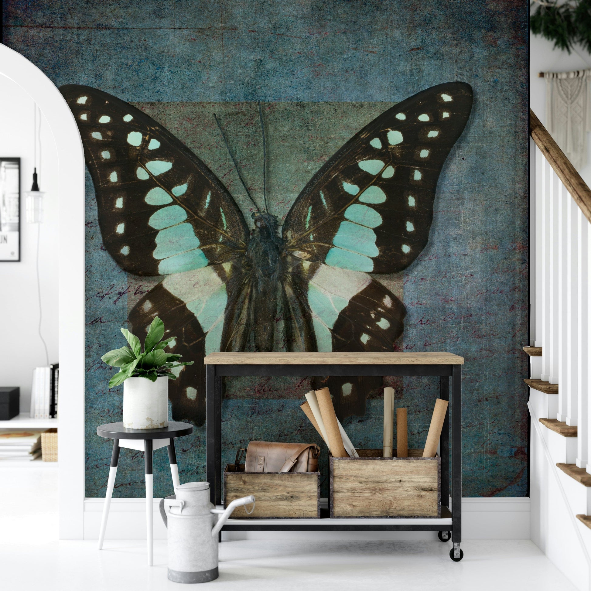Whispering Butterfly Aura wall mural for a serene and airy feature wall.