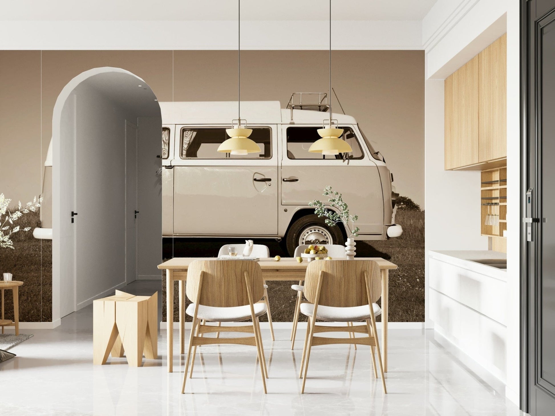 Adventure vehicle wallpaper picture, the popular Vintage Camper Van model.