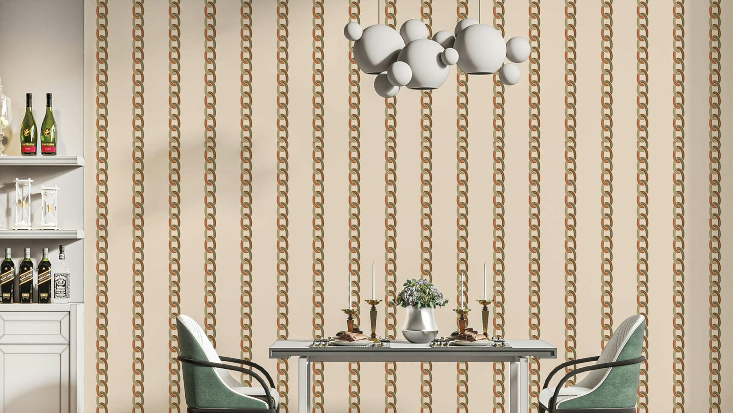 A detailed close-up of a classic wallpaper pattern.

