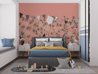 Vintage Chinoiserie Floral Wallpaper Mural - Giffywalls