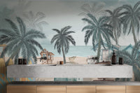 Coastal beach wallpaper for home interiors
