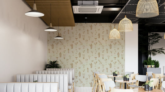 Old-fashioned cocktail glass wallpaper design

