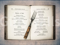 Vintage Cookbook Wall Mural with timeless culinary art detail