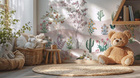 Floral botanical desert wallpaper design D207
