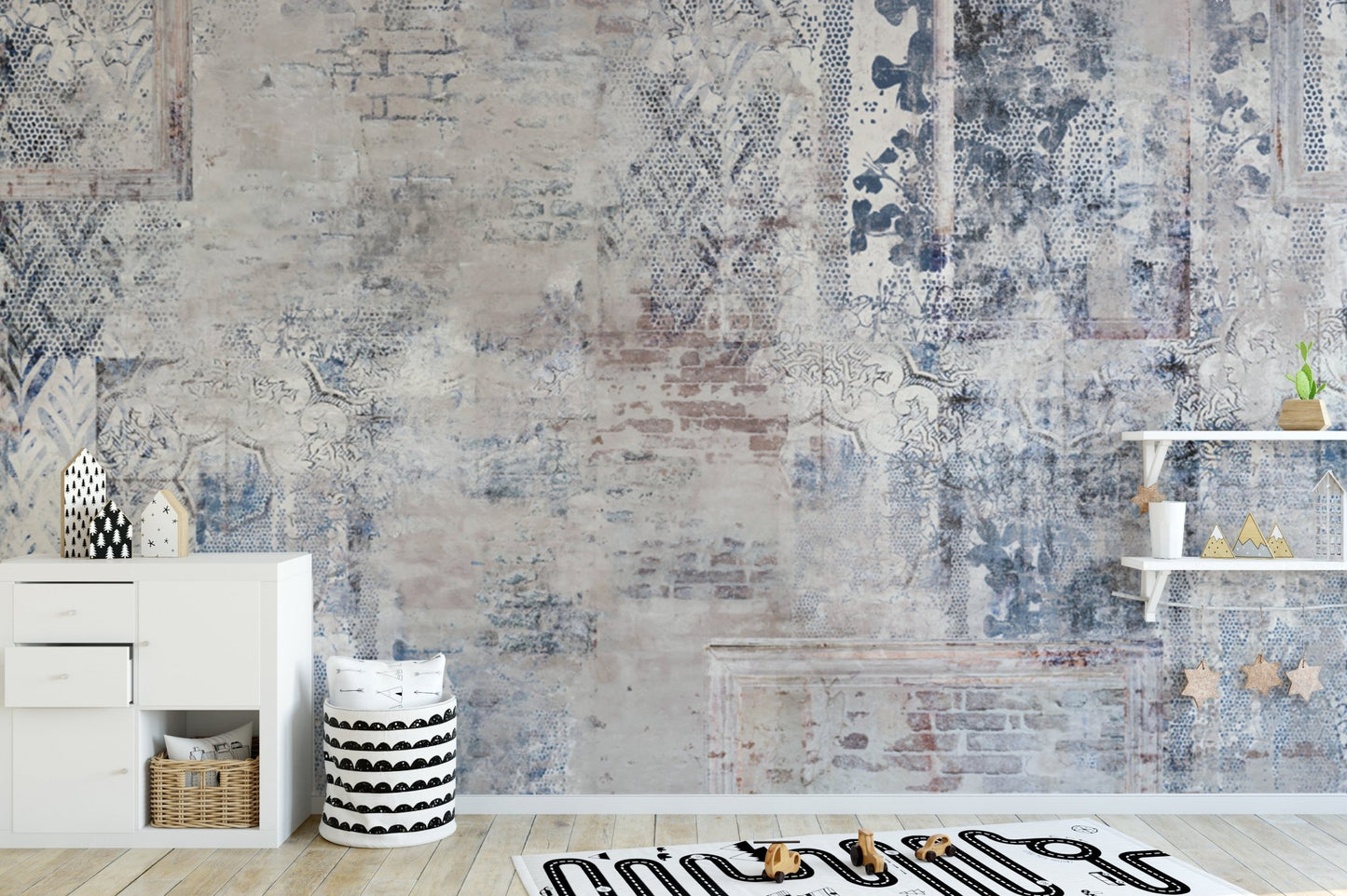 Classic aged brick wall covering
