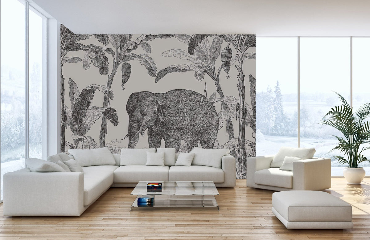 Vintage Elephant Wallpaper C418