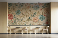 Variety of flowers, leaves, and possibly insects.

