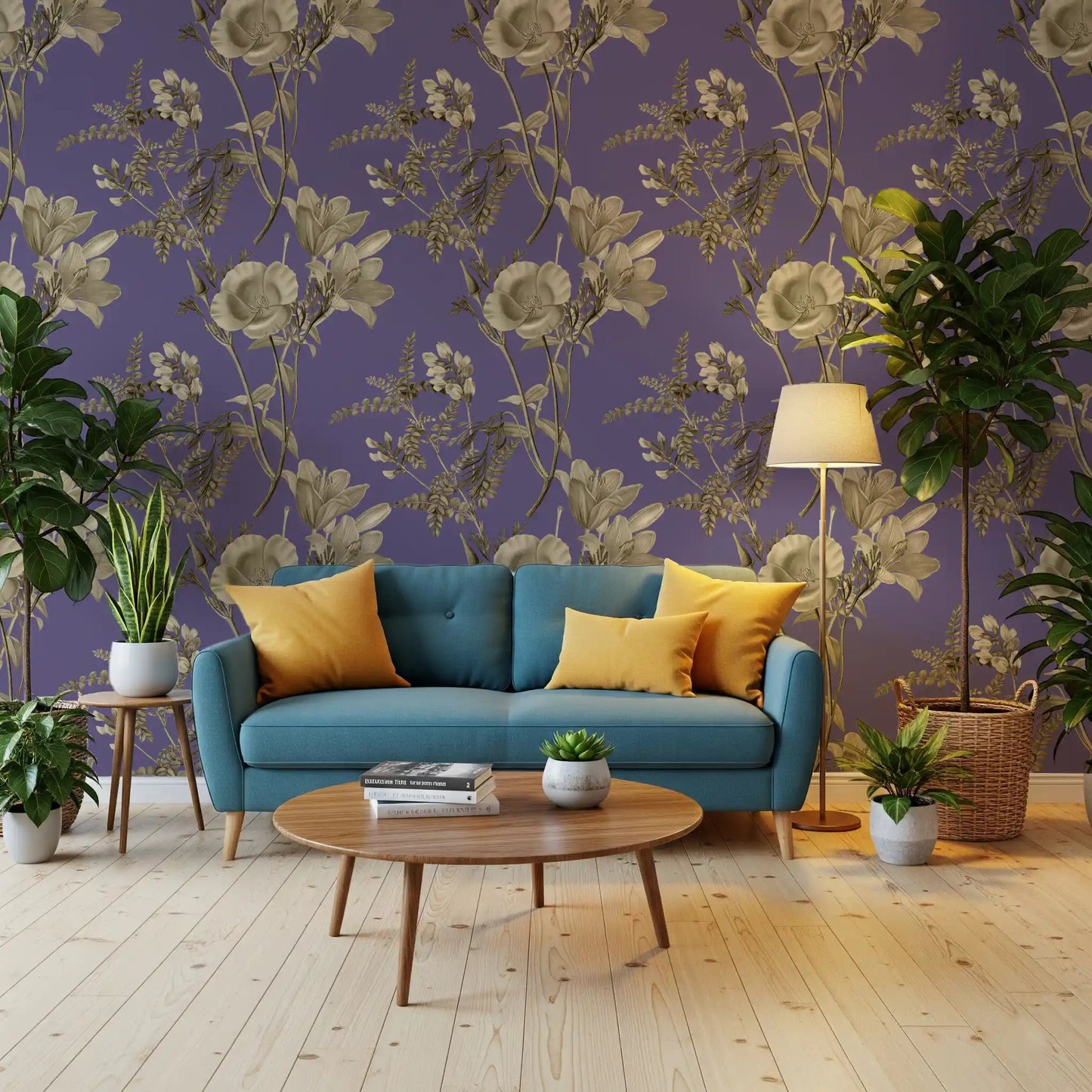 Vintage-style blooms on Vintage Floral Dream wall Wallpaper