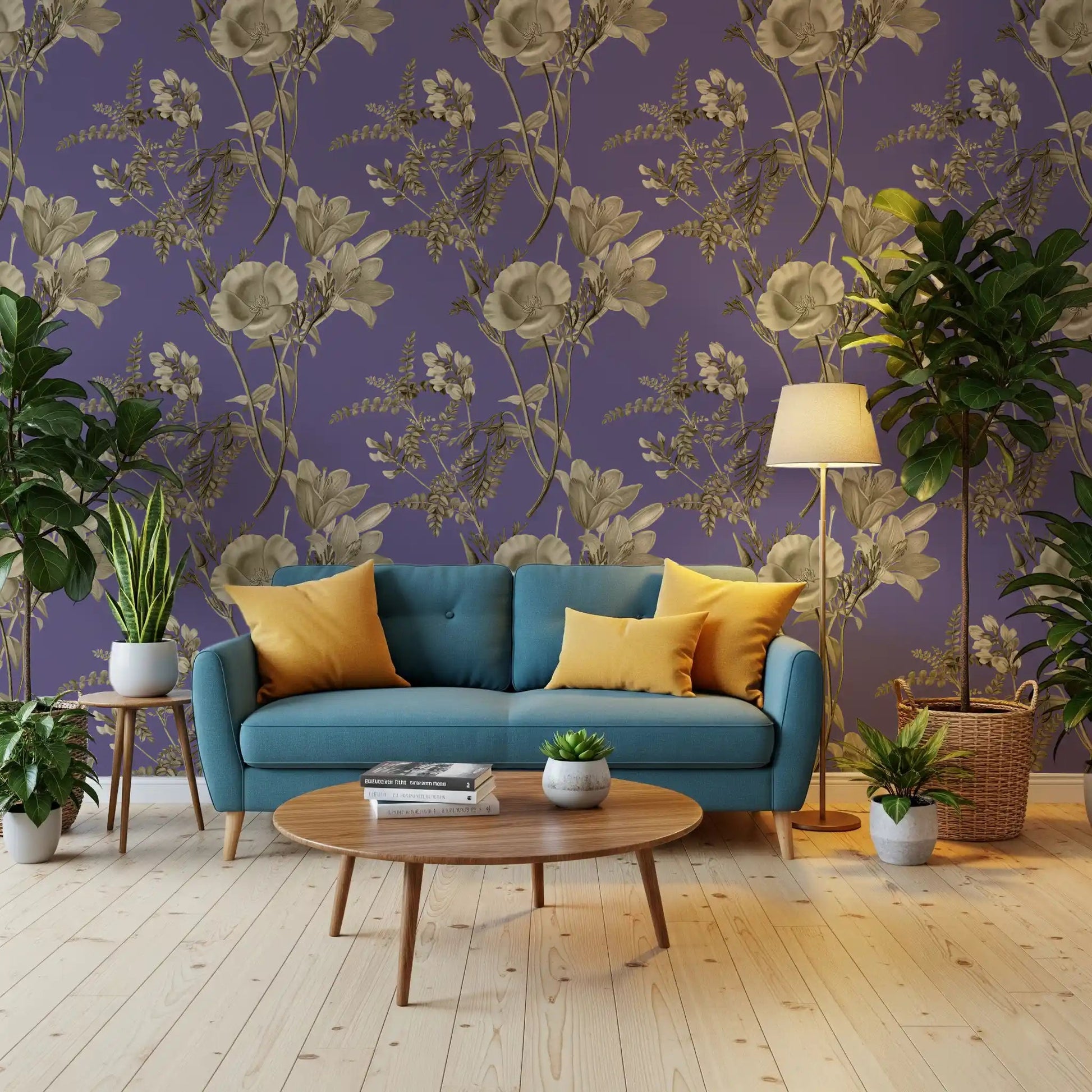 Vintage-style blooms on Vintage Floral Dream wall Wallpaper