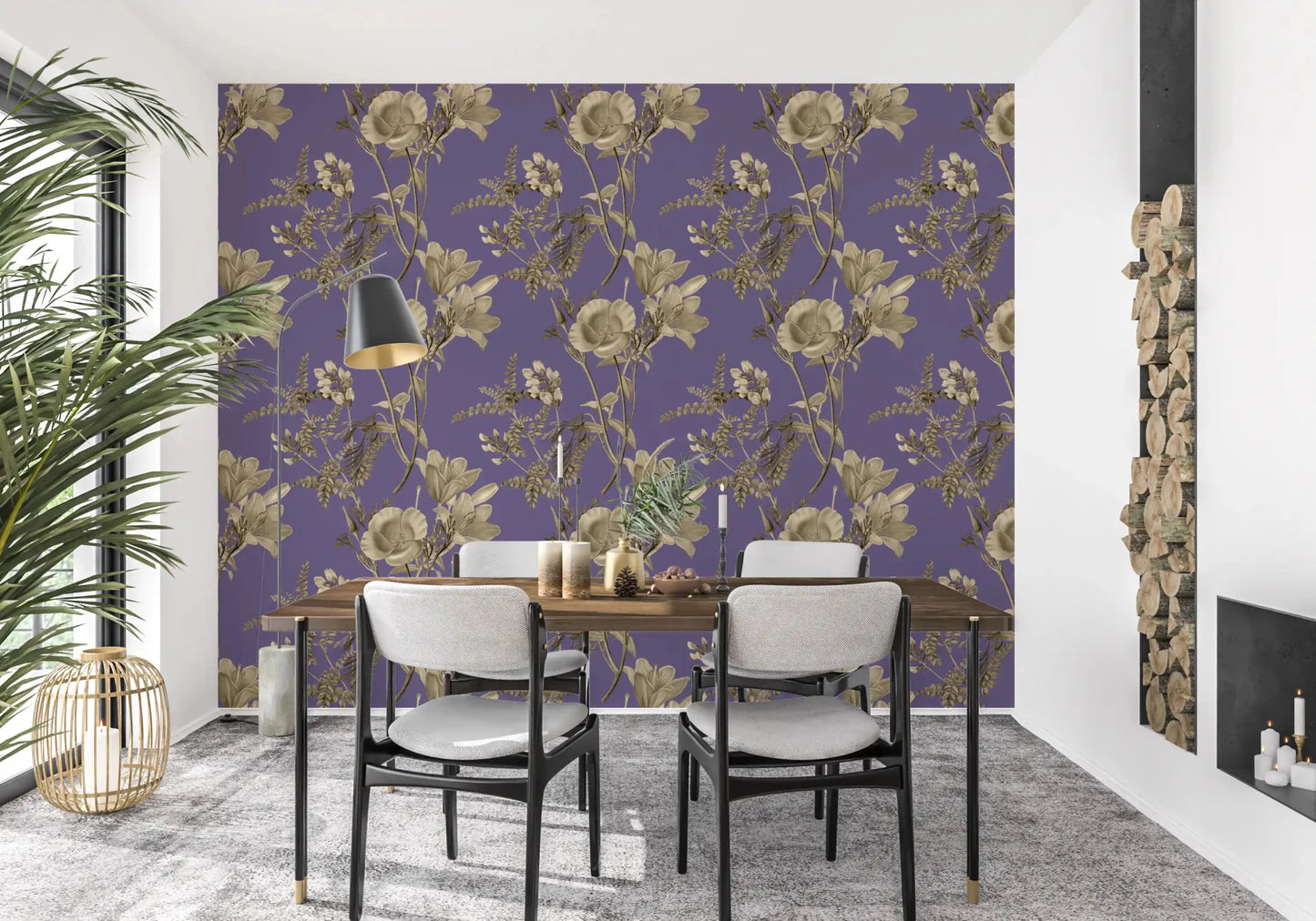 Classic floral branches across Vintage Floral Dream Wallpaper