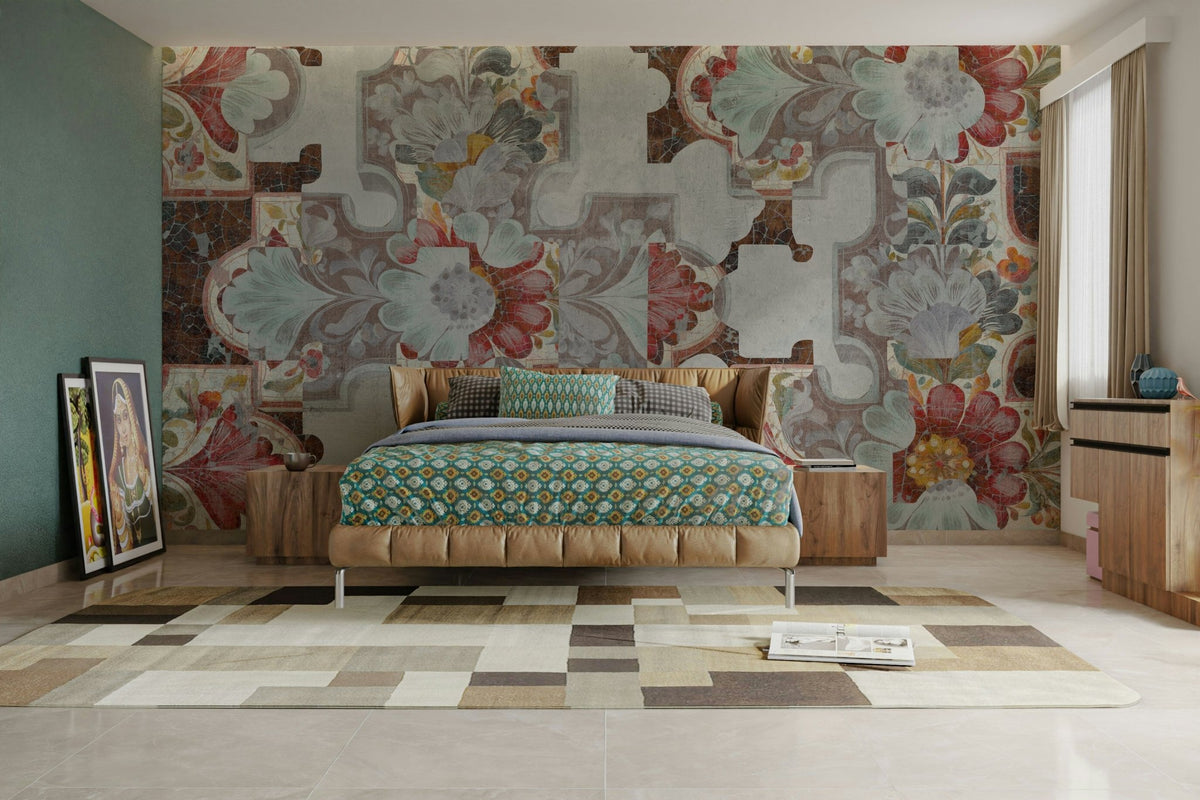 Vintage floral patterns with modern art. GD2934

