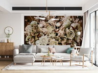 A serene subtle flower wall mural for your decor.