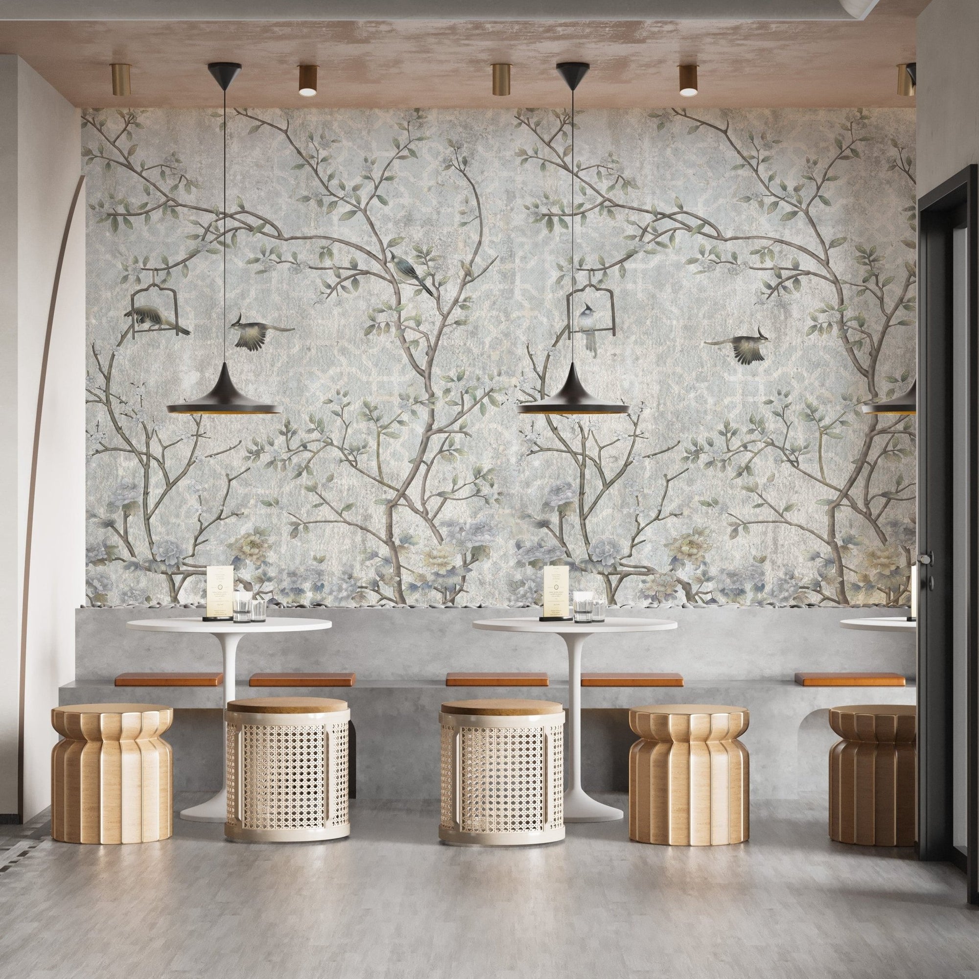 Uniquely Designed Trees Wallpaper Mural, A570