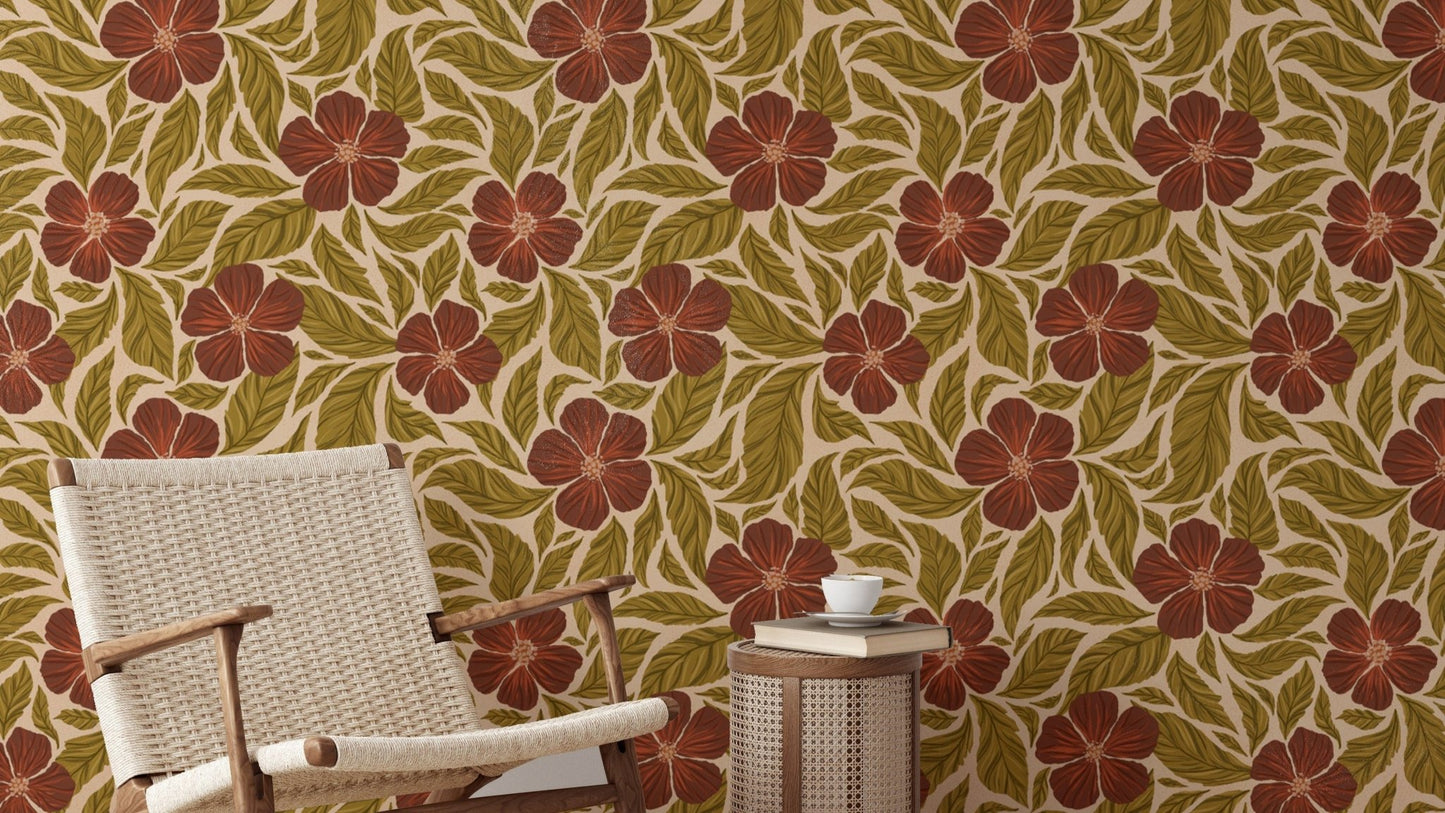 Vintage Flowers Dance Wallpaper - Giffywalls