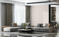 Swirl and dotted texture on a section of the pink and neutral wallpaper for walls., GD6380