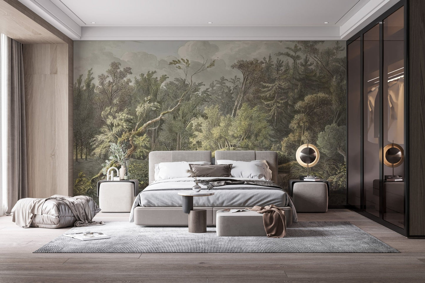 Vintage Forest Waterfall Wallpaper for Walls