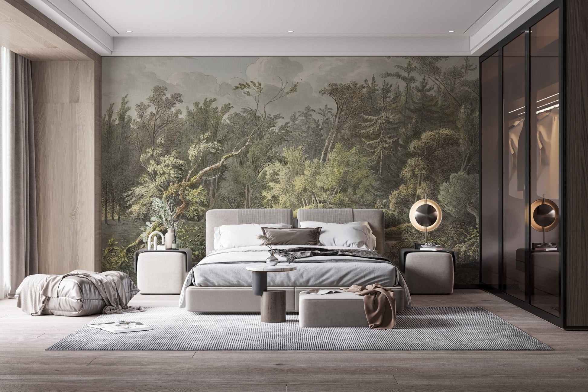 Vintage Forest Waterfall Wallpaper for Walls