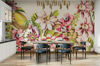 Timeless floral garden mural to enhance interiors