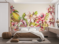 Elegant vintage garden wallpaper mural for walls