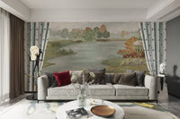 Soft pastel landscape wallpaper for walls
 B680