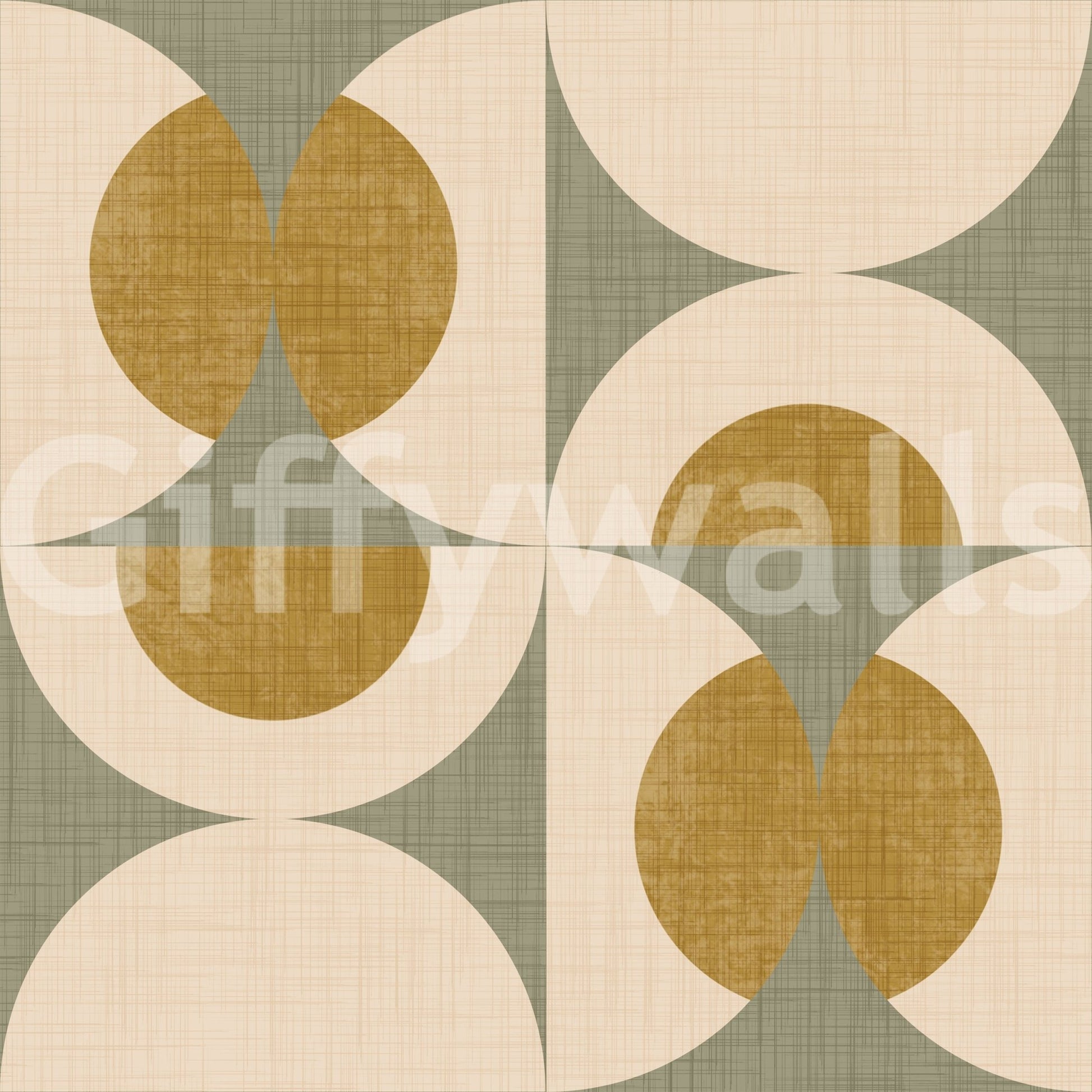 Vintage Geometric Chic Wallpaper zany geometric abstract art for a wall.