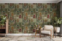 Indian palace garden gazebo mural

