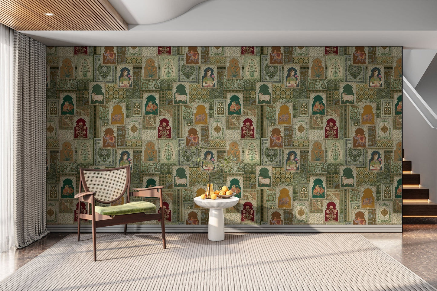 Vintage gazebo with Indian royalty

