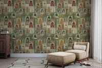 Indian queen in gazebo wall design

