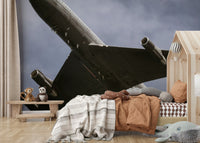 A serene historic aviation wall mural for your decor.

