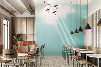 An artistic IAF symbol mural for home decor.

