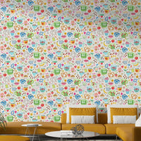 Restaurant wall mural with retro kitchen graphics, GD1537