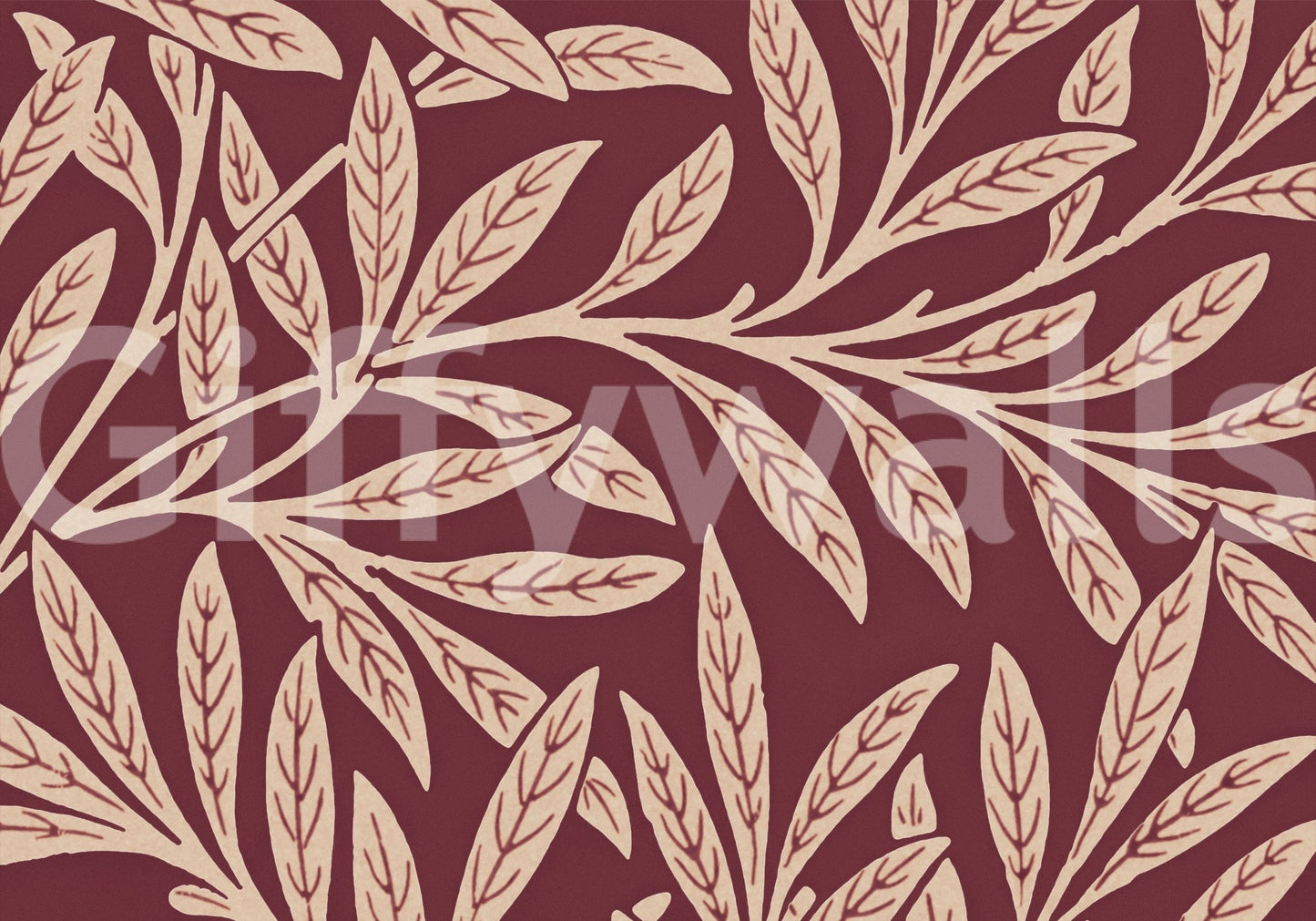 A high-quality serene leaf wall mural for walls., GD5291