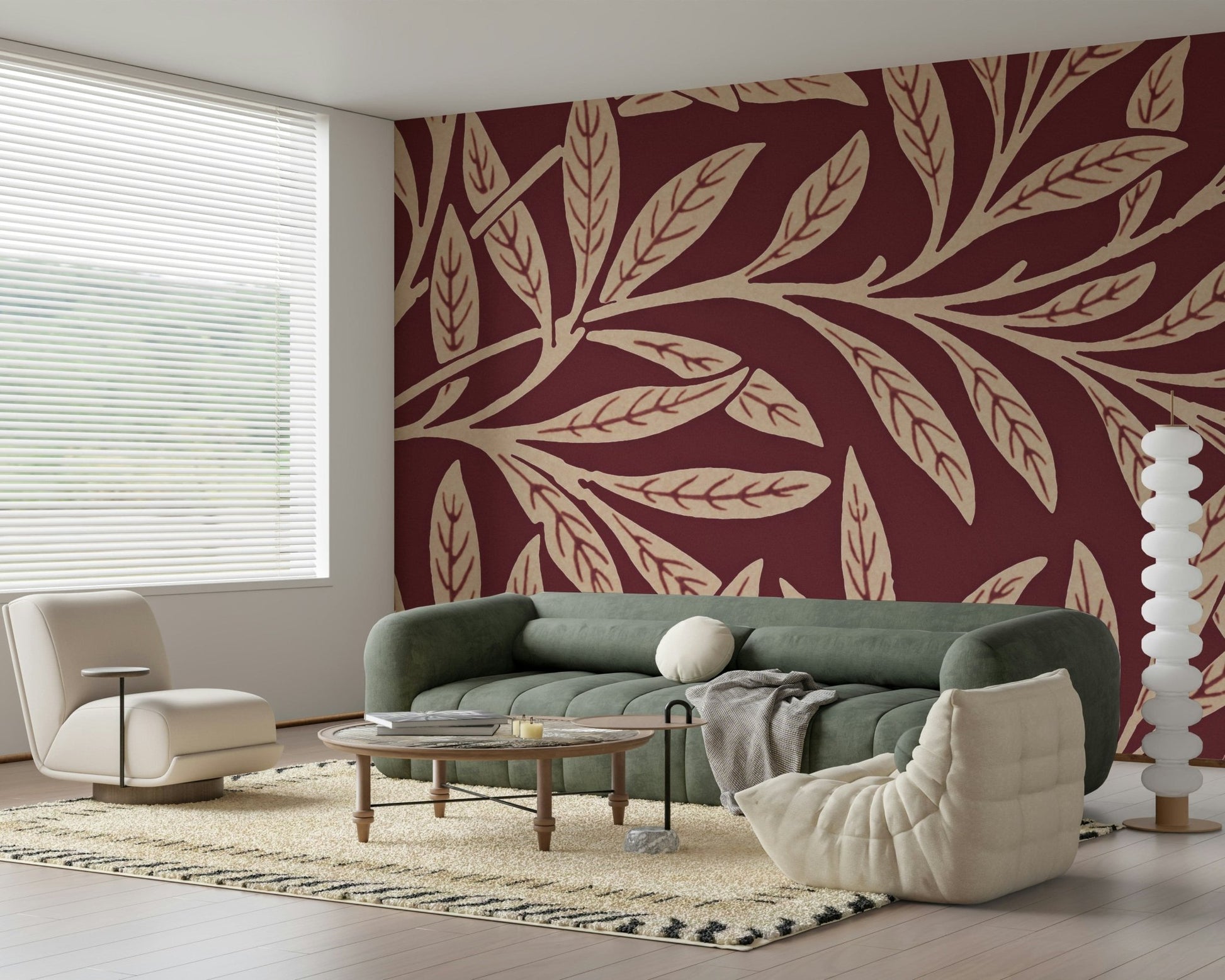 An artistic nature inspired mural for home decor., GD5291