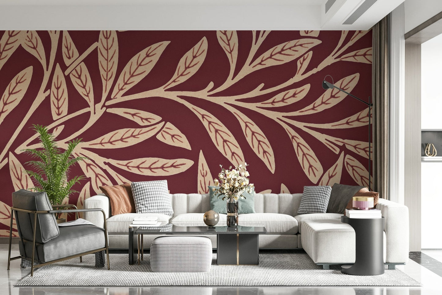 A classic botanical wallpaper for walls., GD5291