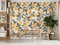 Gentle lemon-themed wallpaper style

