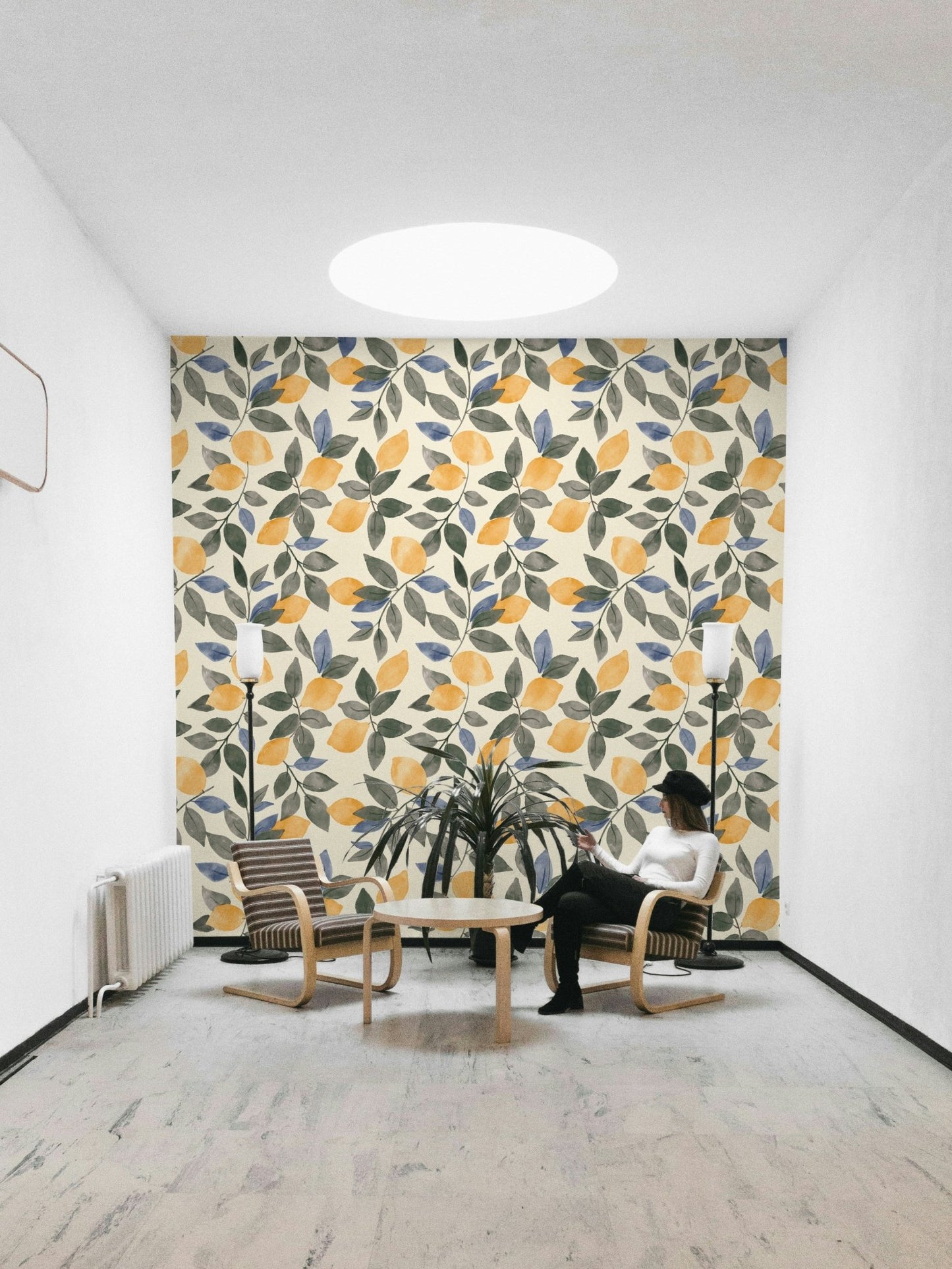 Light lemon wallpaper for walls


