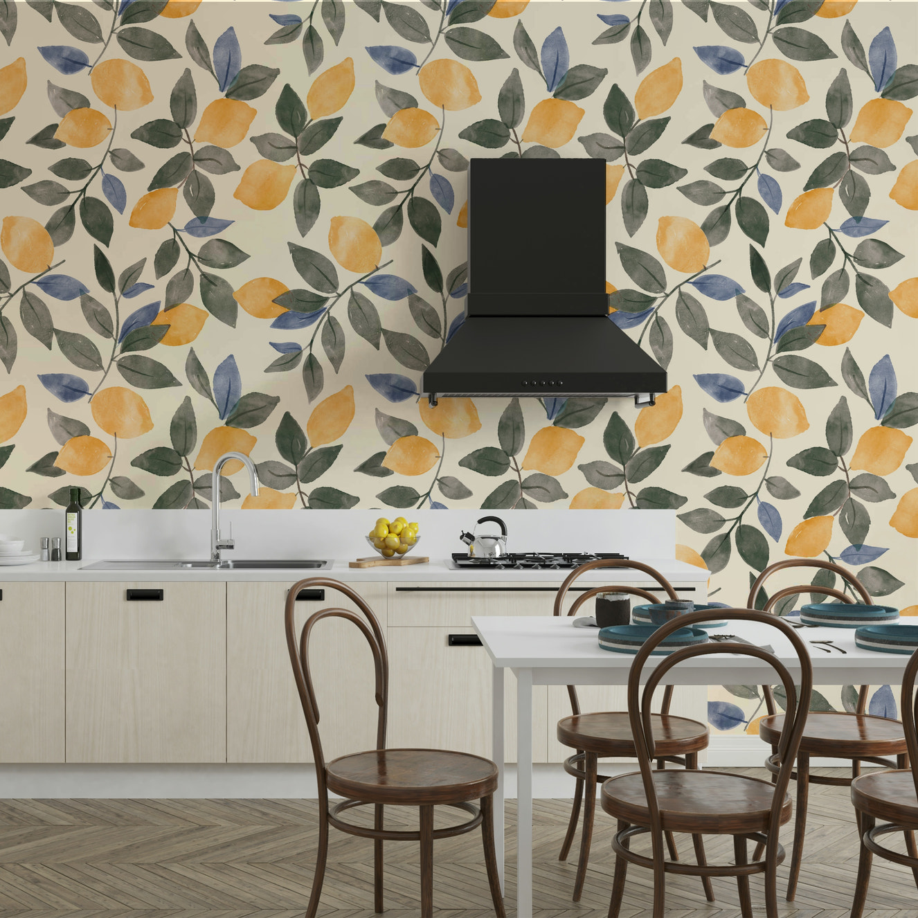 Vintage Lemons wall mural

