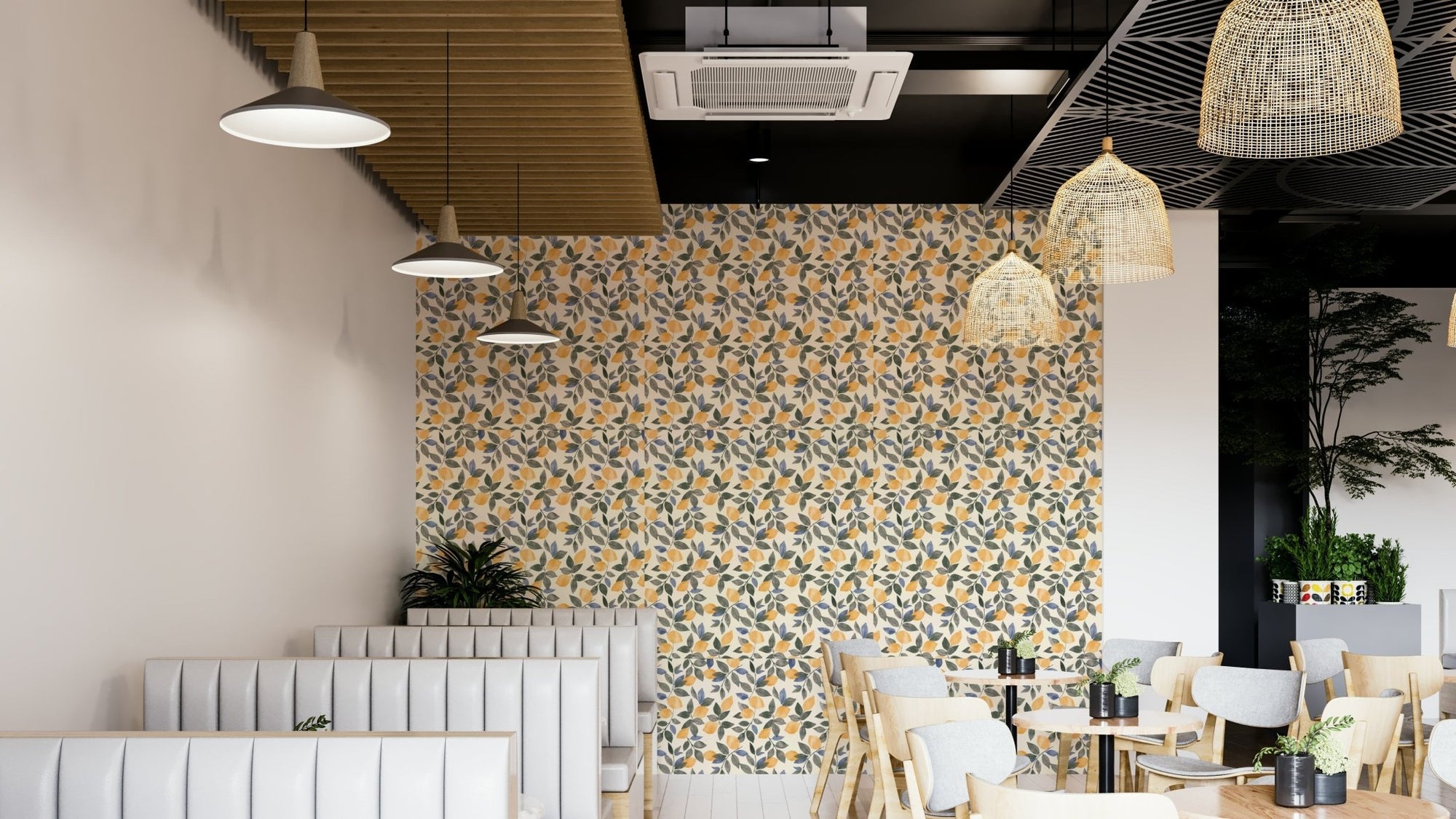 Vintage Lemons Light Theme Wallpaper⁠ GD3982