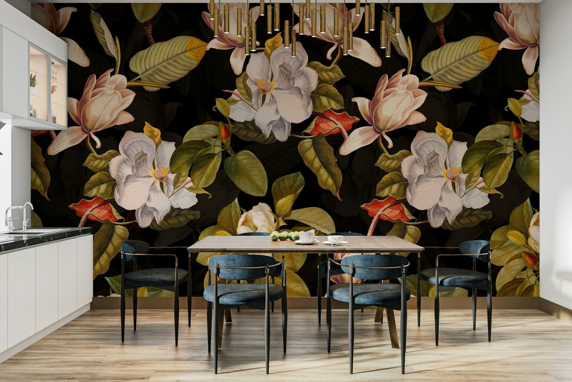 The design feels dramatic and peaceful.

