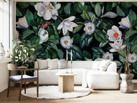 The composition is full and decorative.

